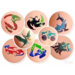 Csillámtetoválás FunkyGuyz szett (52 sablon, 6 csillámpor, 7 ml ragasztó, 2 ecset)