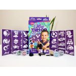 Csillámtetoválás FunkyGuyz szett (52 sablon, 6 csillámpor, 7 ml ragasztó, 2 ecset)