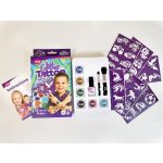 Csillámtetoválás FunkyGuyz szett (52 sablon, 6 csillámpor, 7 ml ragasztó, 2 ecset)