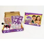 Csillámtetoválás GlitzParty szett (110 sablon, 12 csillámpor, 14 ml ragasztó, 3 ecset, strasszkő)